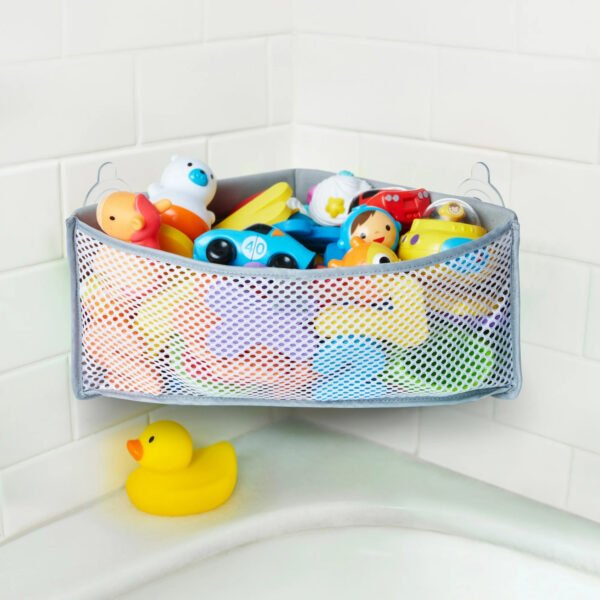 High’n Dry Corner Bath Organizer and Storage, Gray, Unisex - Image 3