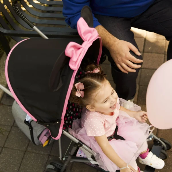 Comfort Height Minnie Character Umbrella Stroller with Storage Basket - Image 3