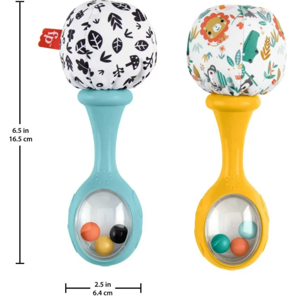 Set of 2 Baby Rattle Maracas Toys for Infants - Image 4