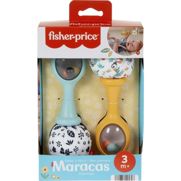 Set of 2 Baby Rattle Maracas Toys for Infants - Image 3