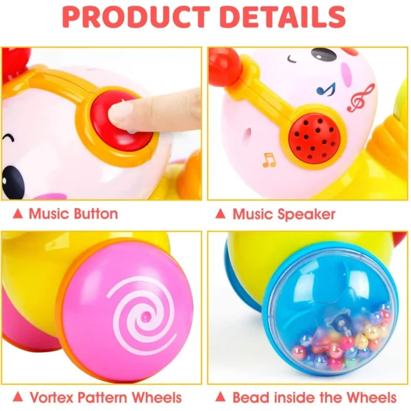 Press & Go Crawling Baby Toy with Music and Lights - Image 7