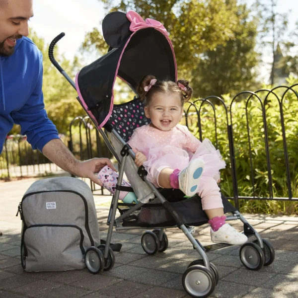 Comfort Height Minnie Character Umbrella Stroller with Storage Basket - Image 5