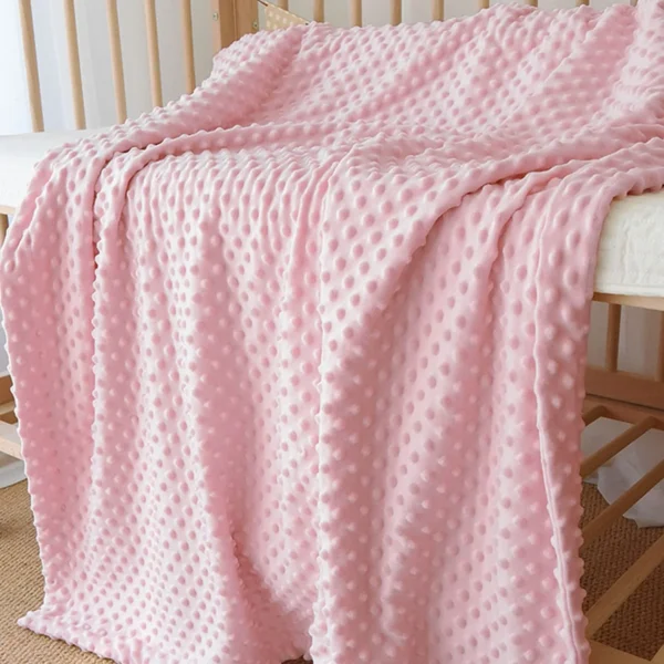 Soft & Warm Sherpa Baby Blanket – 30"x40" Pink Dot, All-Season Crib & Stroller Blanket for Infants & Toddlers - Image 4