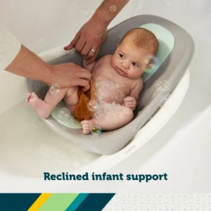 3-in-1 Clean Fun Baby Bathtub – Harbor Mist for Newborns, Infants & Toddlers