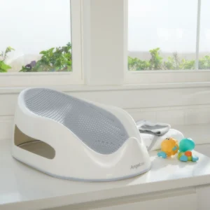Baby Bathtub Support Seat – Ergonomic Gray Bath Support for Infants (0–6 Months)