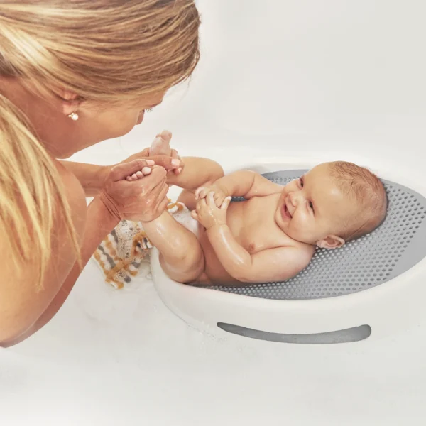 Baby Bathtub Support Seat – Ergonomic Gray Bath Support for Infants (0–6 Months) - Image 5