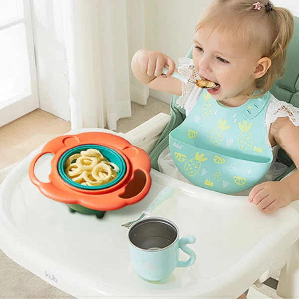 360° Spill-Resistant Rotating Bowl for Babies & Toddlers – Magic Feeding Tableware - Image 3