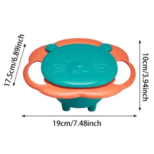 360° Spill-Resistant Rotating Bowl for Babies & Toddlers – Magic Feeding Tableware