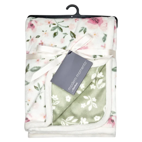 Reversible Plush Baby Blanket 30"x40" – Ivory Soft 2-Ply Blanket for Girls - Image 3