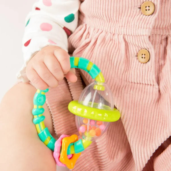 Grab & Spin Baby Rattle and BPA-Free Teether Toy – Safe Infant Toy, 3M+ - Image 3